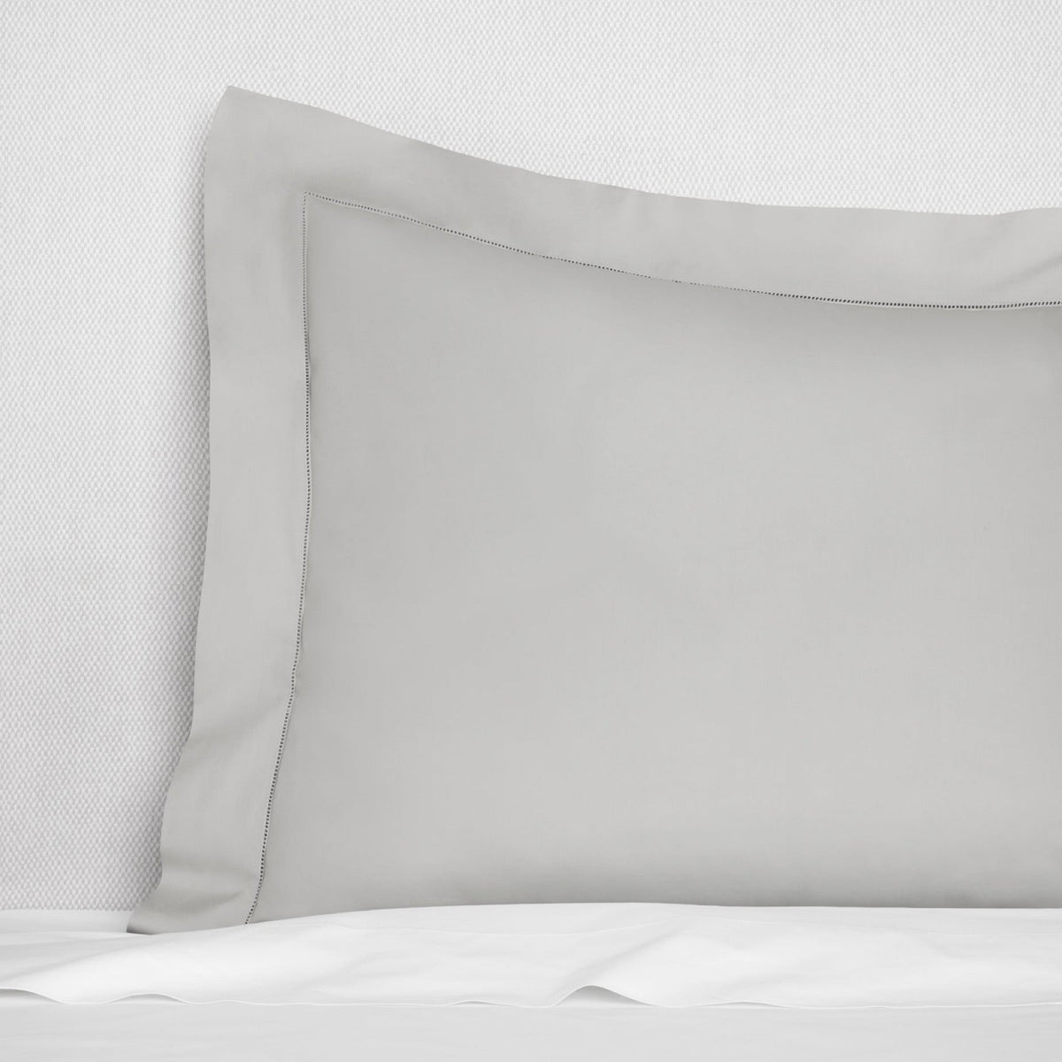 Sham Corner View of Silver Sferra Luxor Bedding