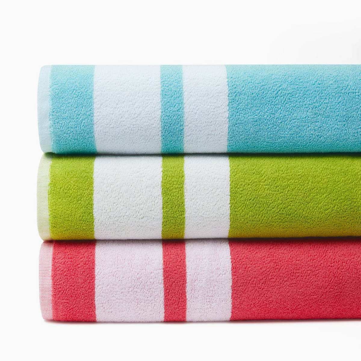 Stack of Sferra Mareta Beach Towels
