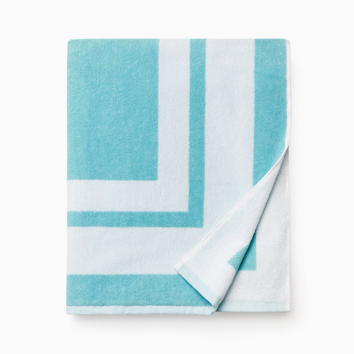 Folded Sferra Mareta Beach Towels in Clearwater color