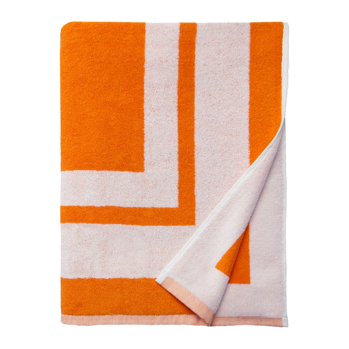 Folded Silo of Sferra Mareta Beach Towels Mango Color