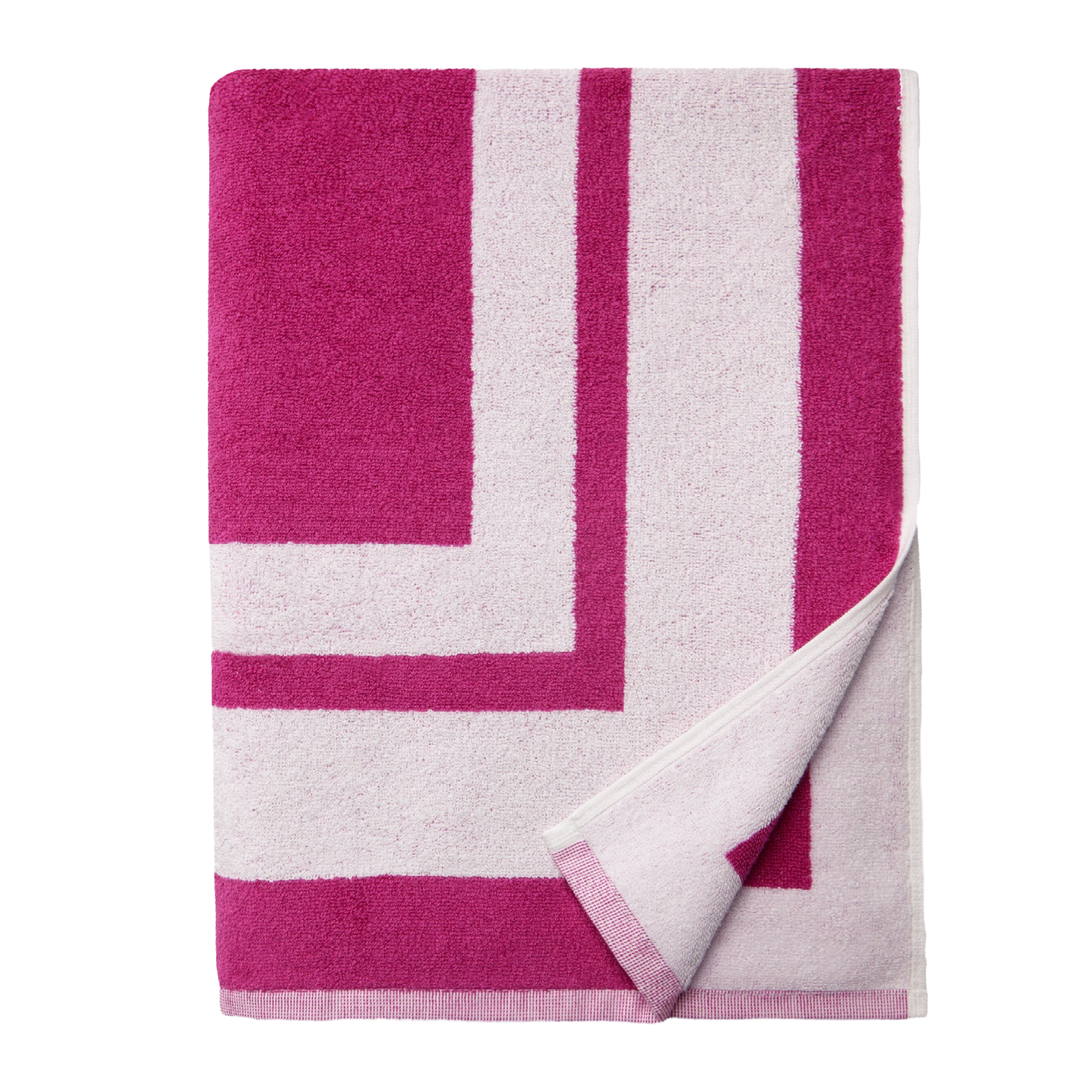 Folded Silo of Sferra Mareta Beach Towels Orchid Color