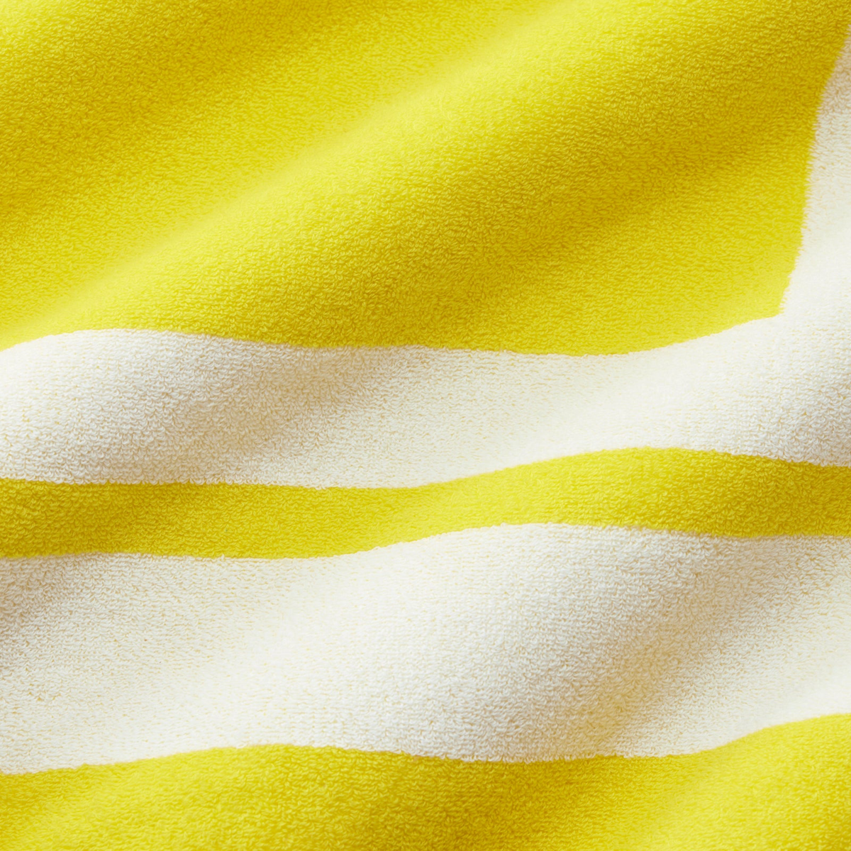 Swatch Sample of Sferra Mareta Beach Towels Lemon Color