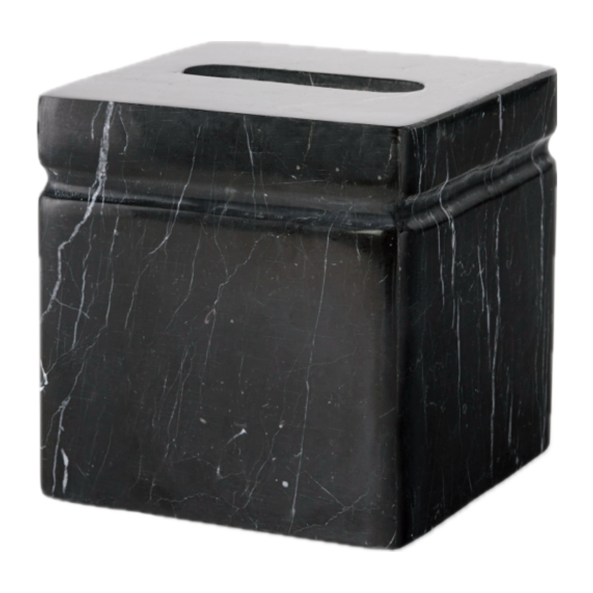 Empty Tissue Holder from Sferra Marquina Marble Bath Accessories