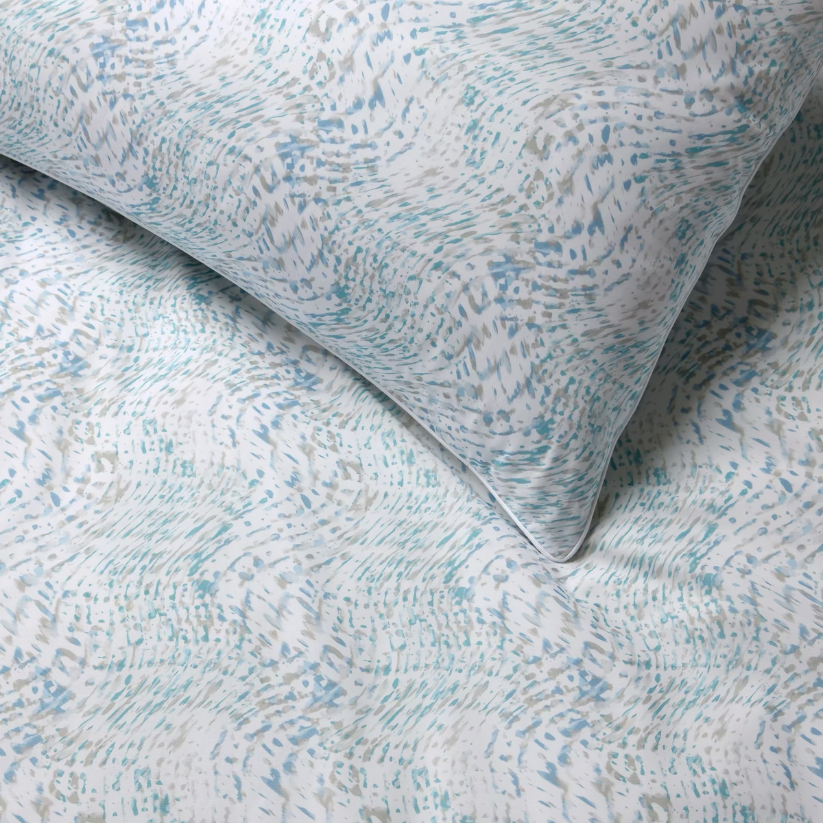 Detail View of Ocean color Sferra Meloria Bedding
