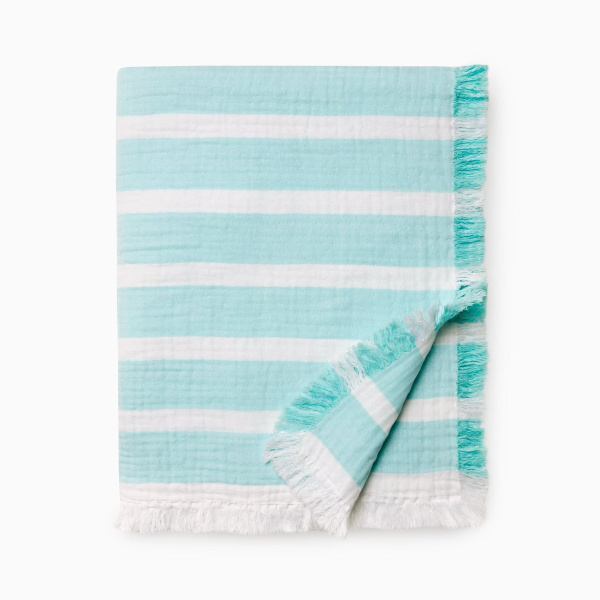 Folded Sferra Merlata Beach Towel in Clearwater color