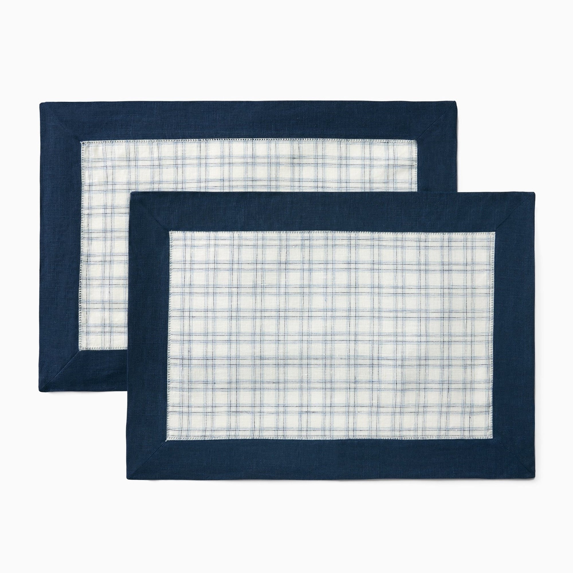 Placemats of Sferra Mikela Table Linens in Color Navy