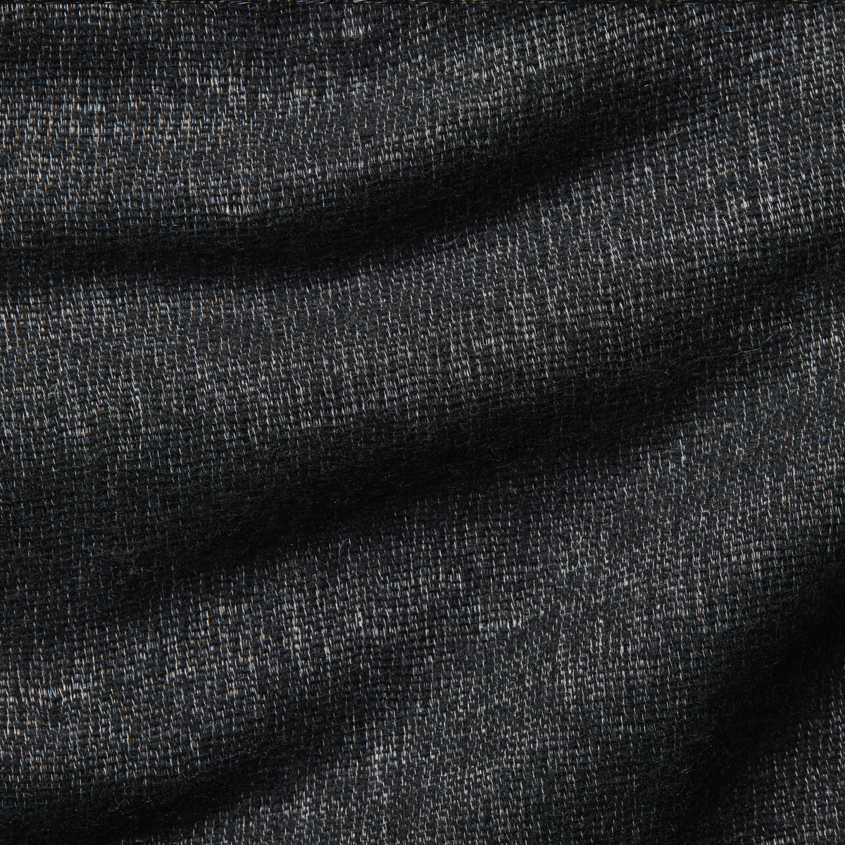 Zoomed in Fabric of Sferra Monterosa Throws in Black Color