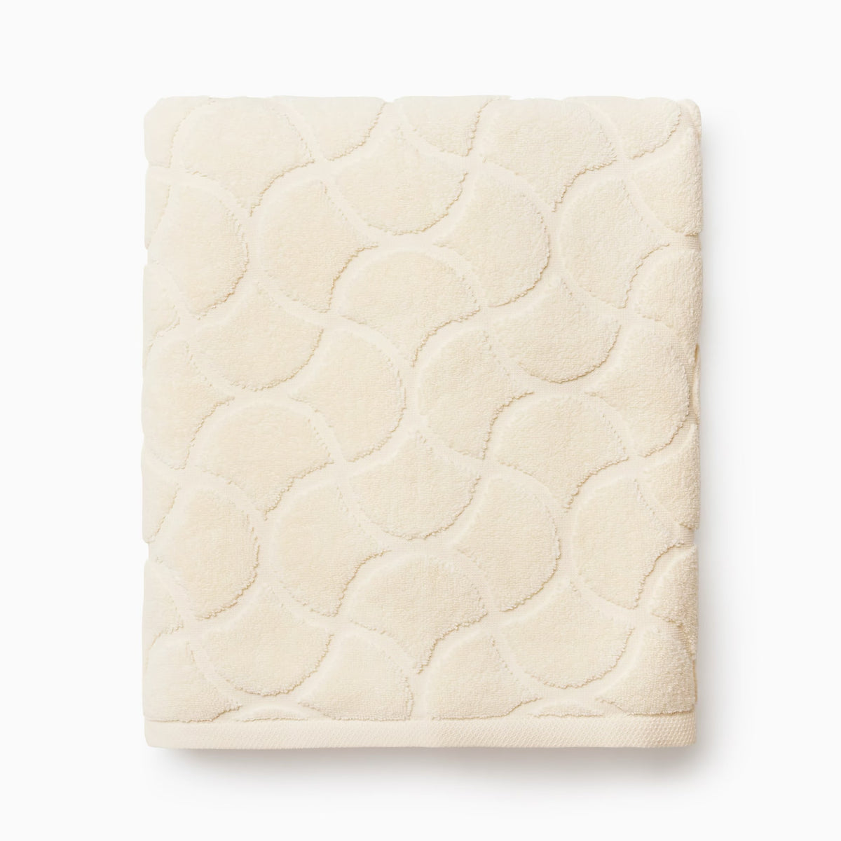 Folded Sferra Oasi Bath Sheet in Ivory color