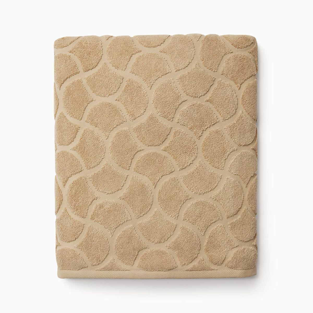 Folded Sferra Oasi Bath Sheet in Sand color