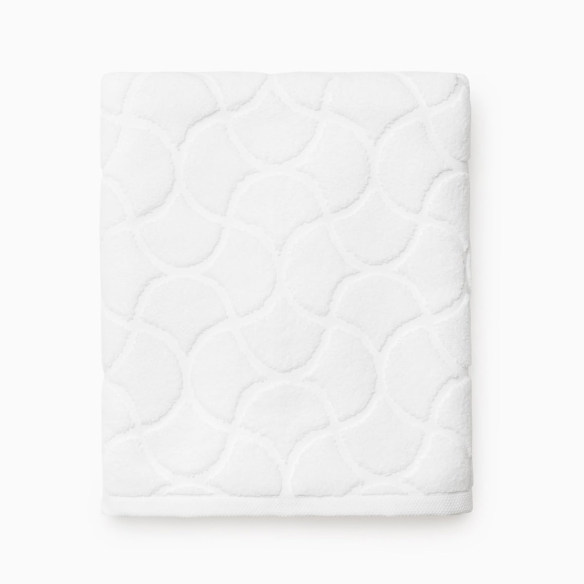 Folded Sferra Oasi Bath Sheet in White color
