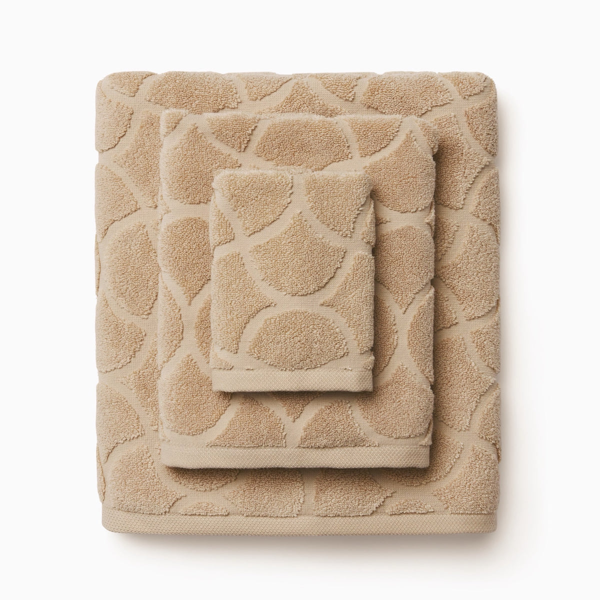 Sferra Oasi Bath Towels Collection in Sand color