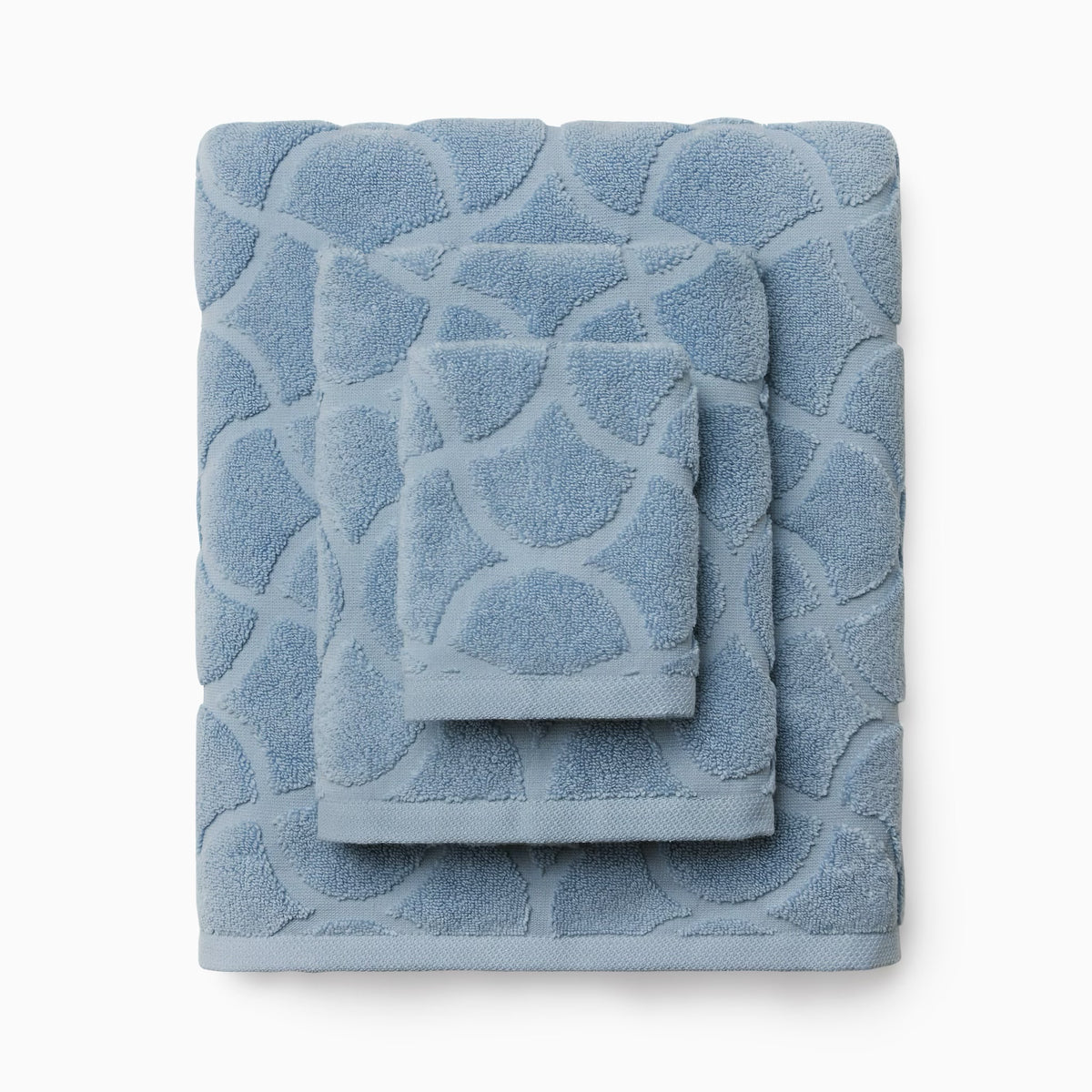 Sferra Oasi Bath Towels Collection in Sea color