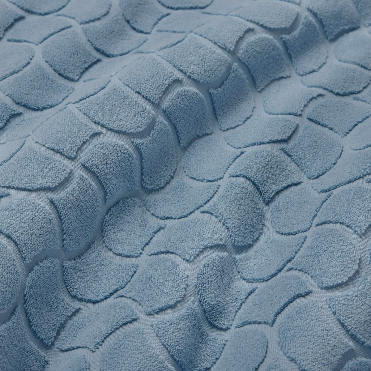 Fabric Sample of Sferra Oasi Bath Towels in Sea color