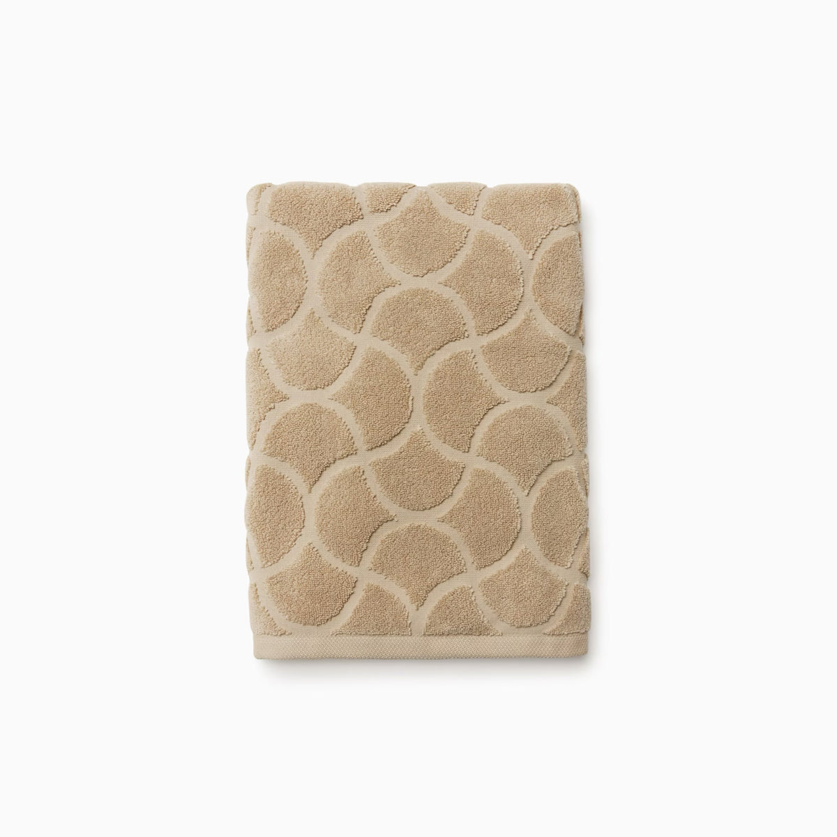Folded Sferra Oasi Hand Towel in Sand color