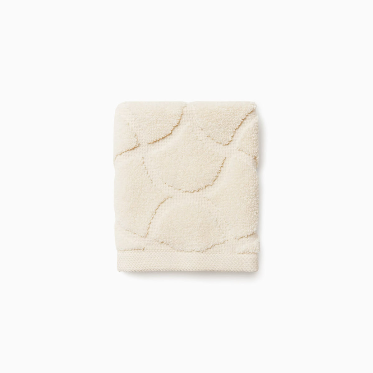Folded Sferra Oasi Washcloth in Ivory color