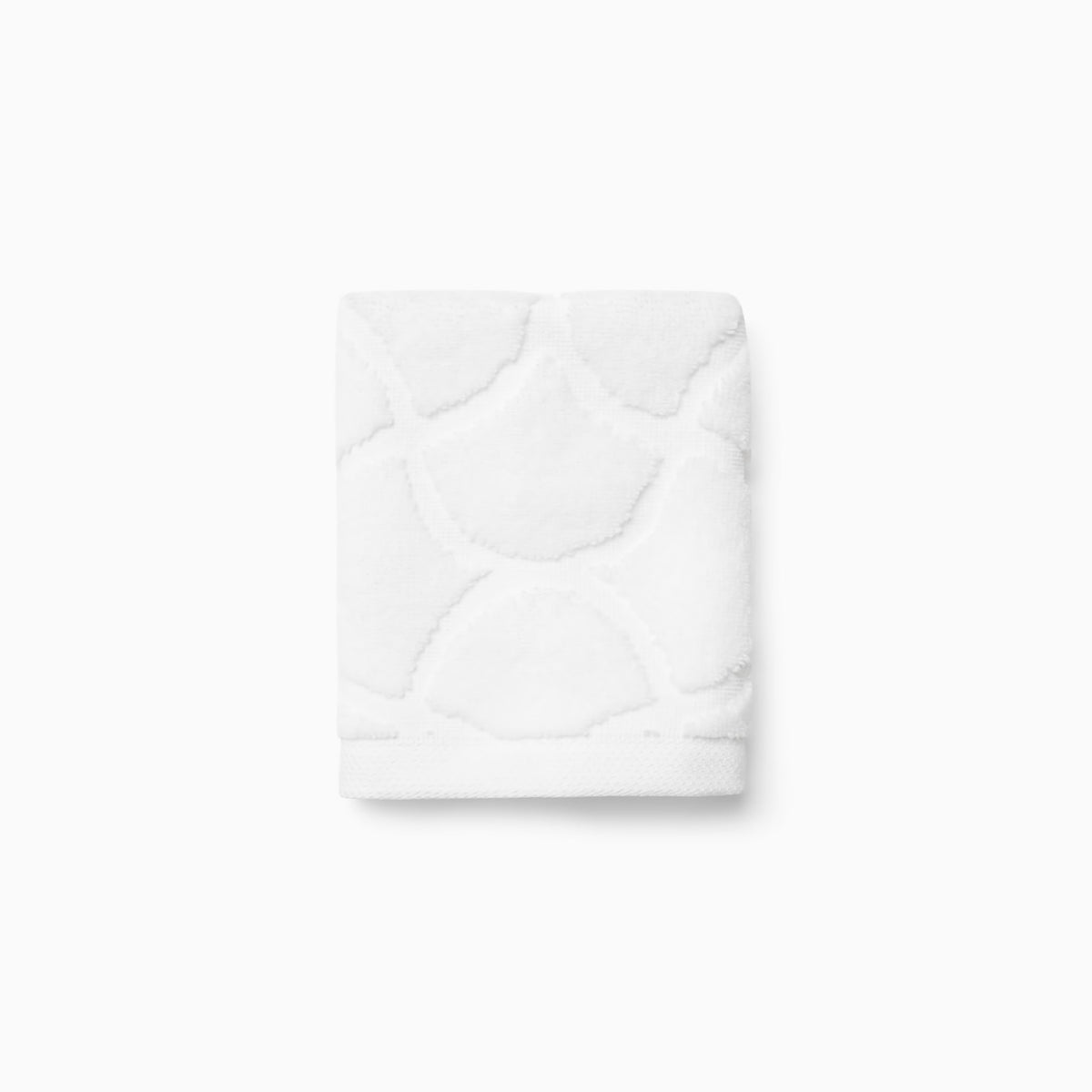 Folded Sferra Oasi Washcloth in White color