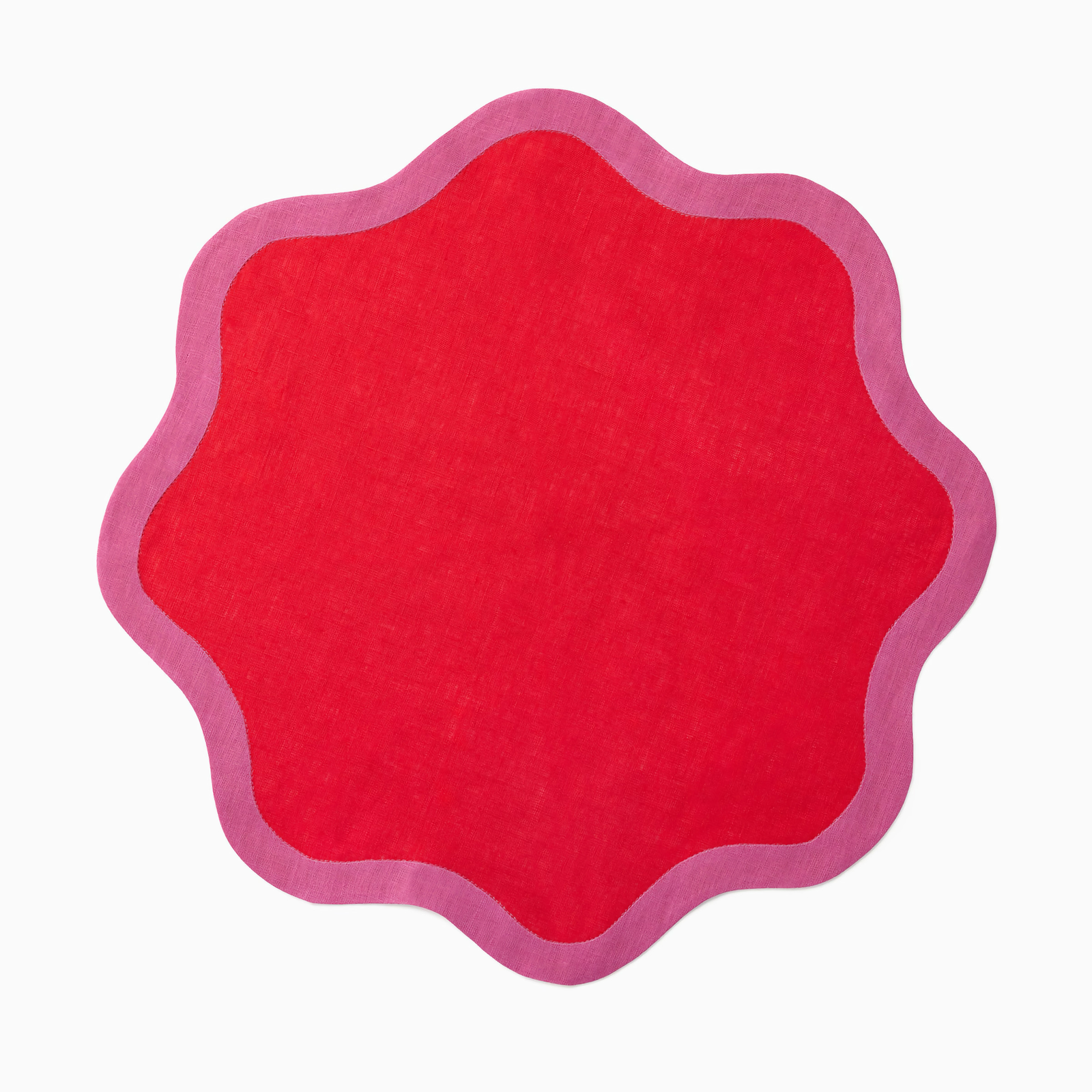 Sferra Dinner Napkin in Poppy and Flamingo