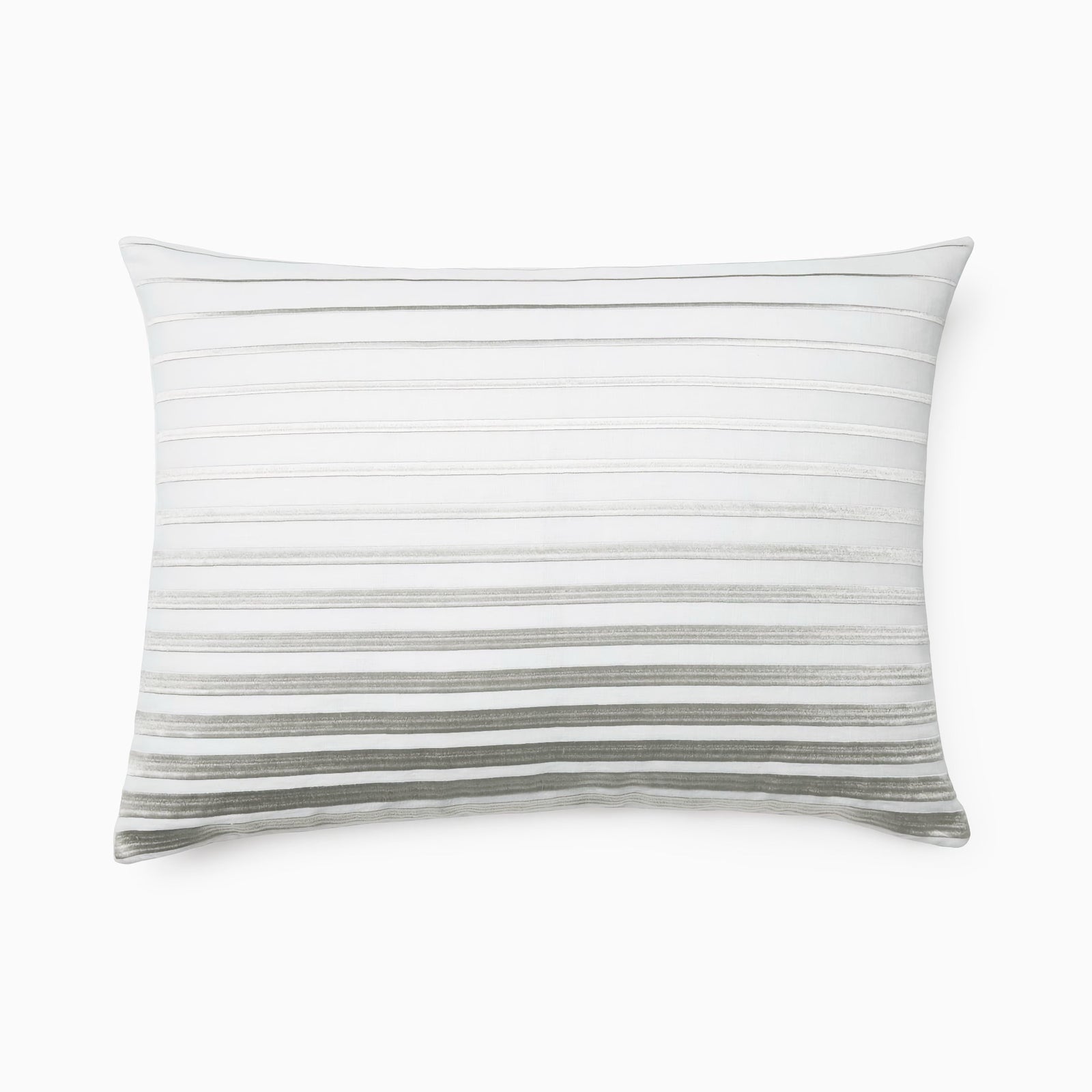 Silo of Sferra Orizzonte Decorative Pillow in White and Silver
