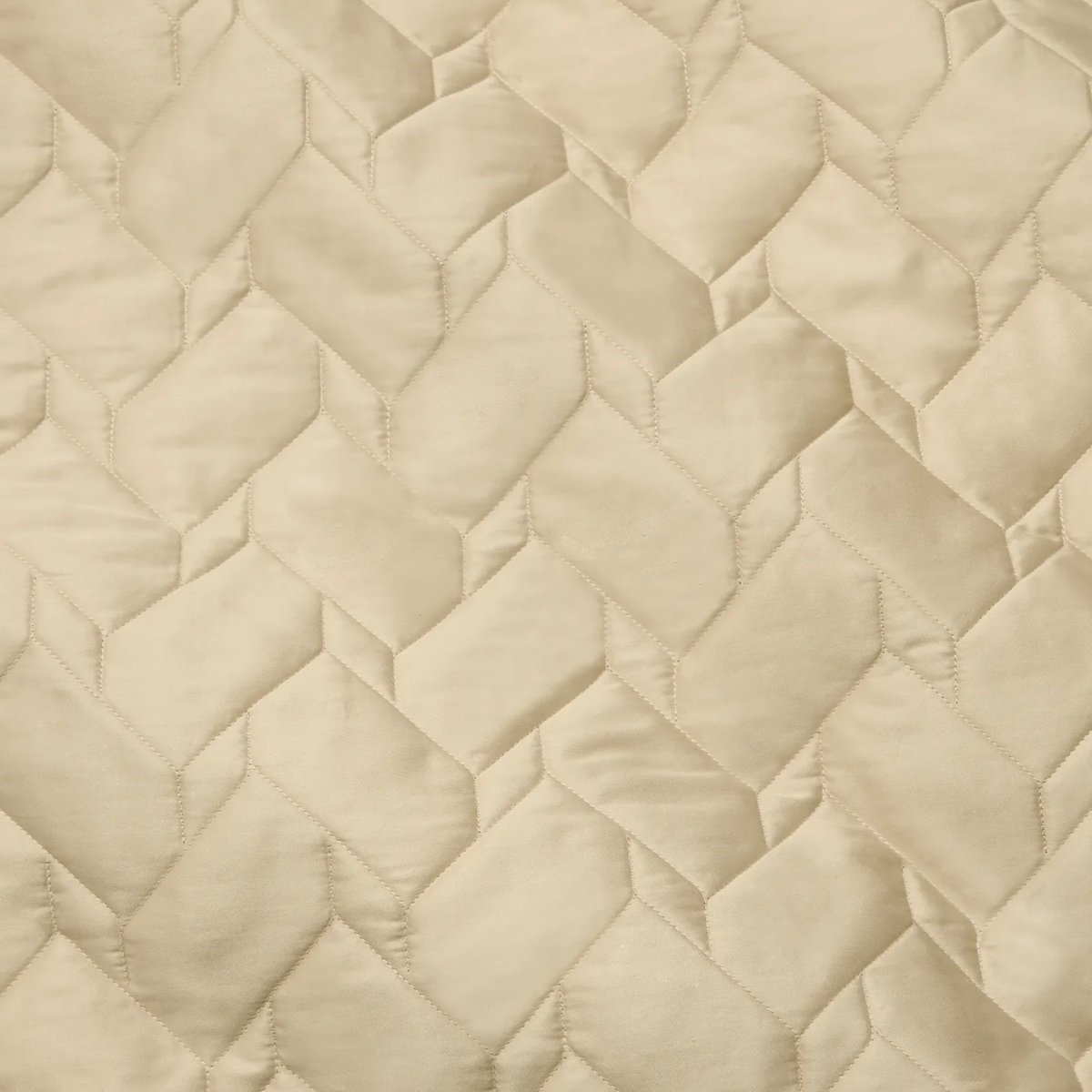 Sand Sferra Palatino Quilt and Shams geometric bedspread with a subtle zigzag pattern and light texture, crafted like an Italian woven quilt