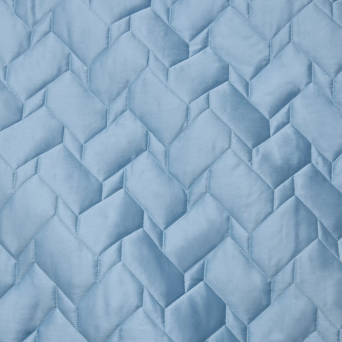 Sea Sferra Palatino Quilt and Shams geometric bedspread with a subtle zigzag pattern and light texture, crafted like an Italian woven quilt
