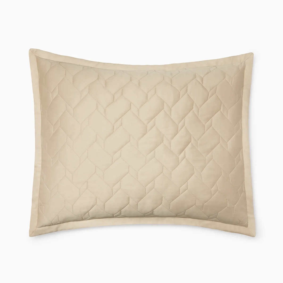 A Sferra Palatino Sham in Sand color