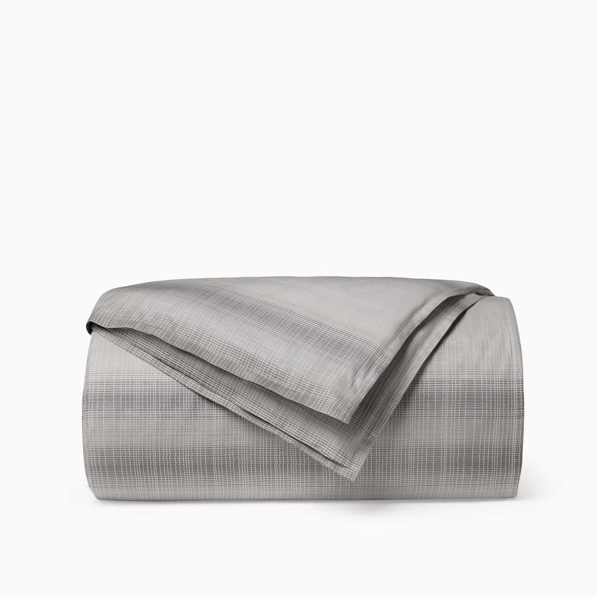 Folded Duvet Cover of Sferra Perugia Bedding in Lunar color