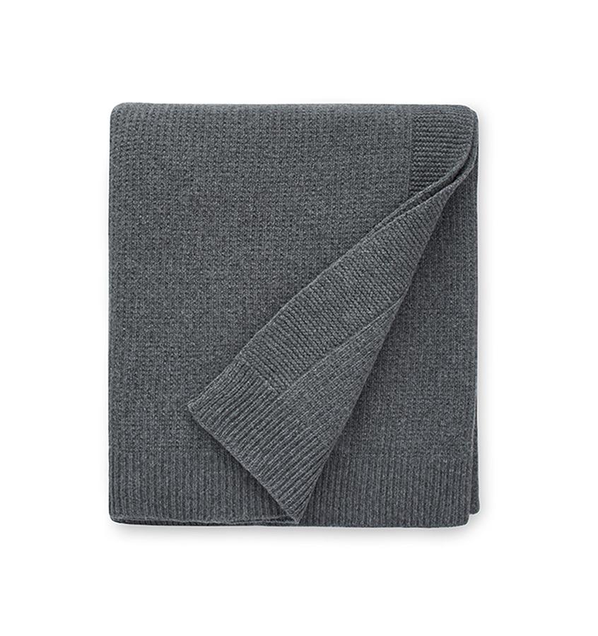 Folded Image of Sferra Pettra Throw in Grey Color