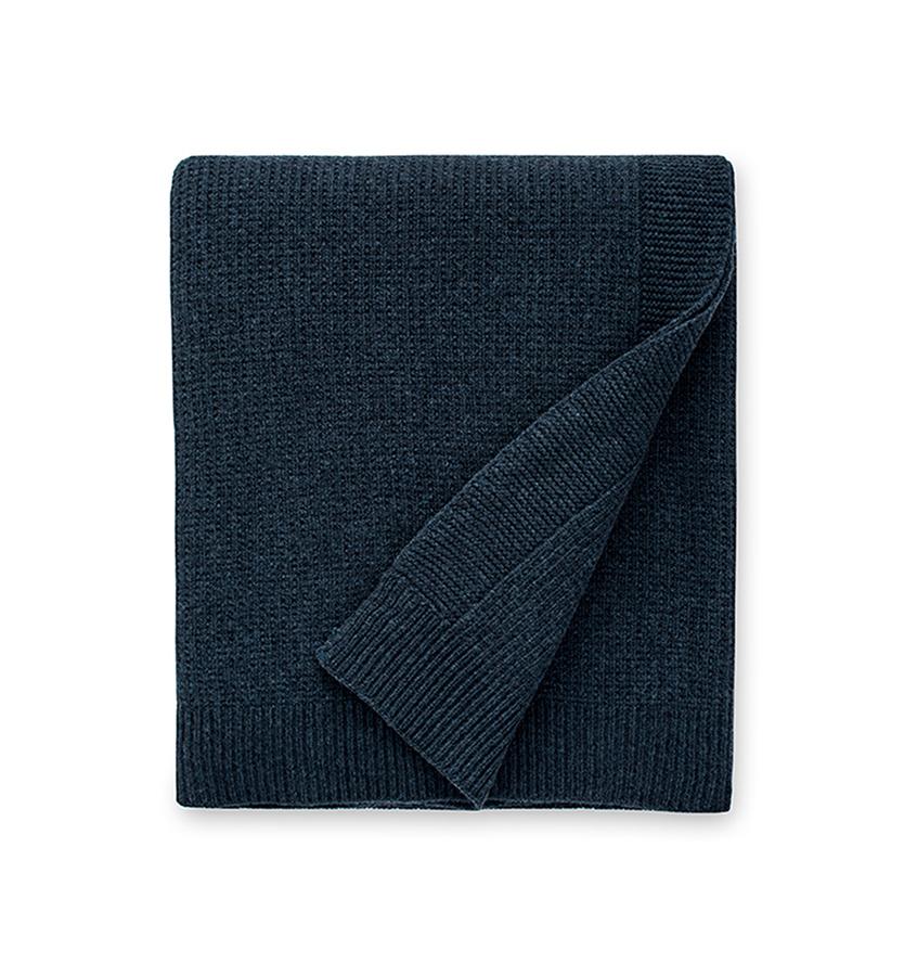 Folded Image of Sferra Pettra Throw in Midnight Color