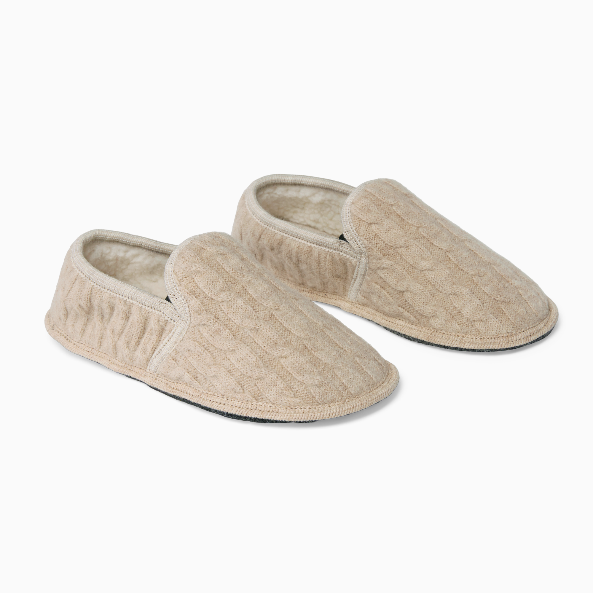 Pair of Beige Sferra Raffinato Men's Slippers