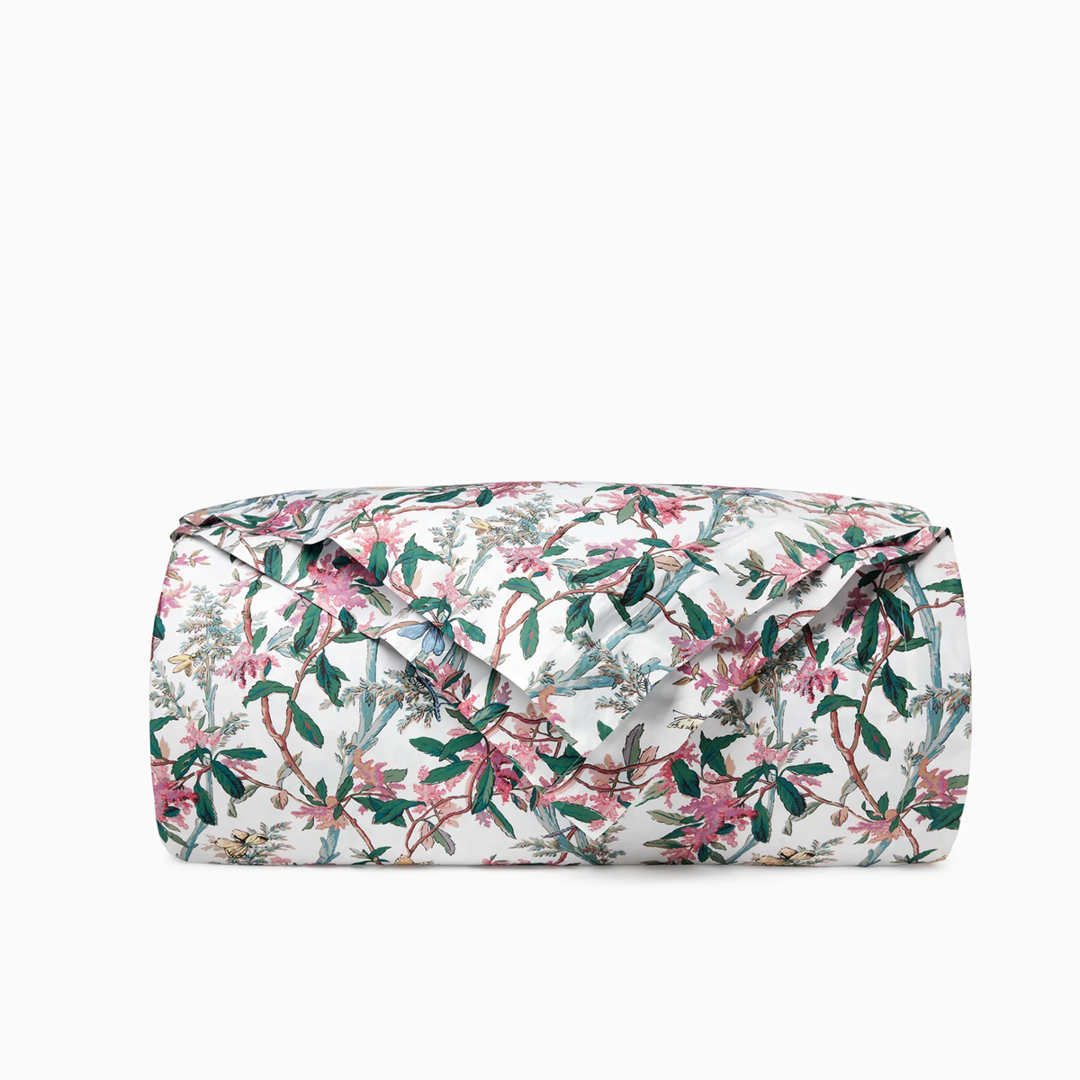 Folded Sferra Ramaglia Duvet Cover in Blush