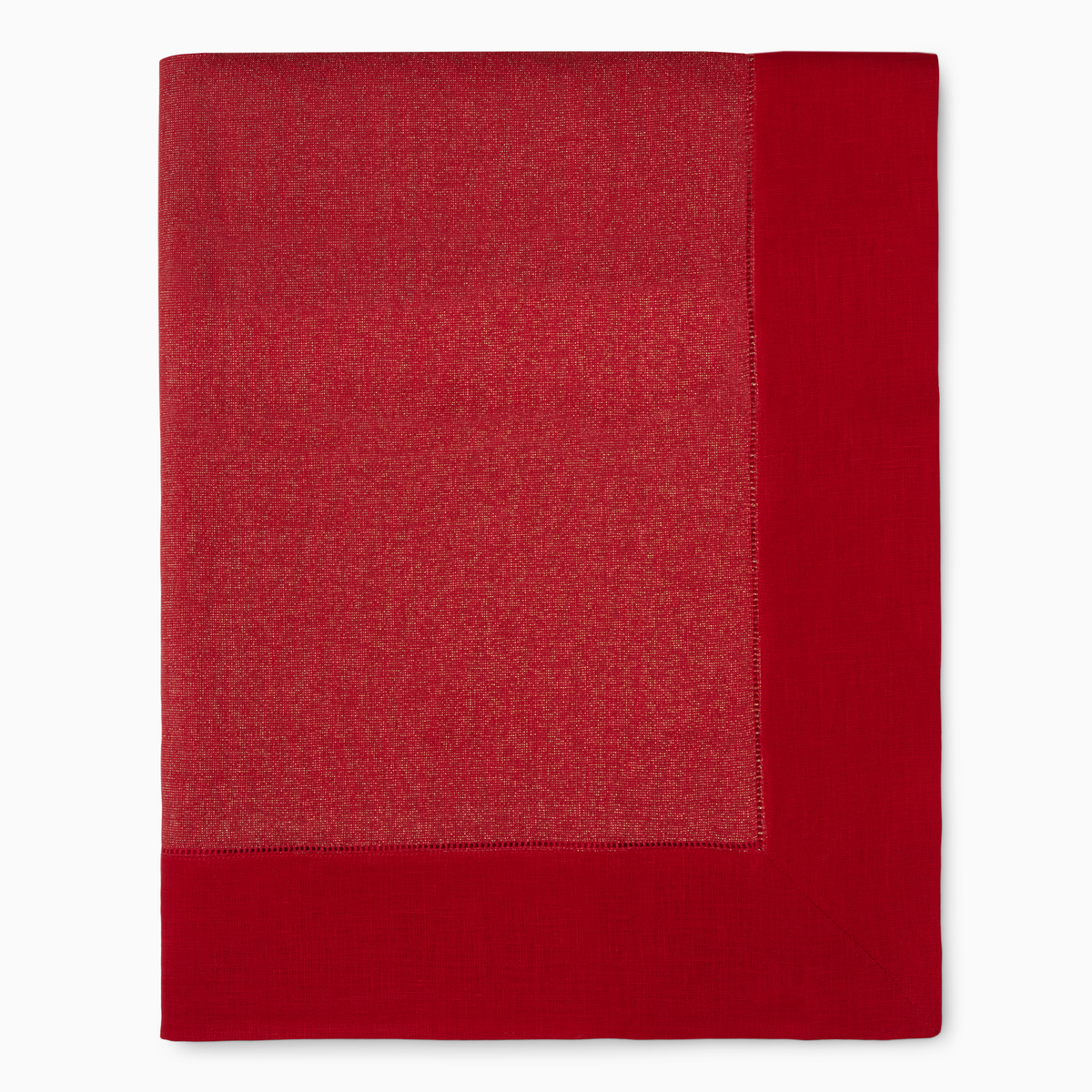 Folded Sferra Reece Table Cloth in Gold and Red Color