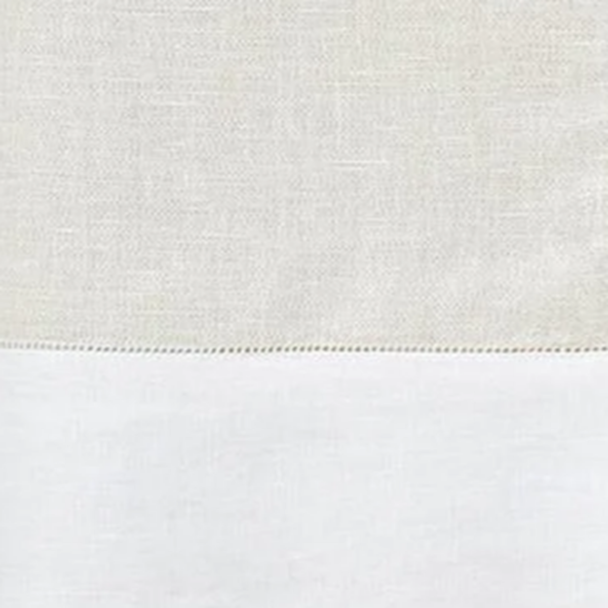 Closeup Detail of Sferra Reece Table Linens in White/Gold Color