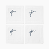 Sferra Regalo Cocktail Napkins - White/Blue featured image