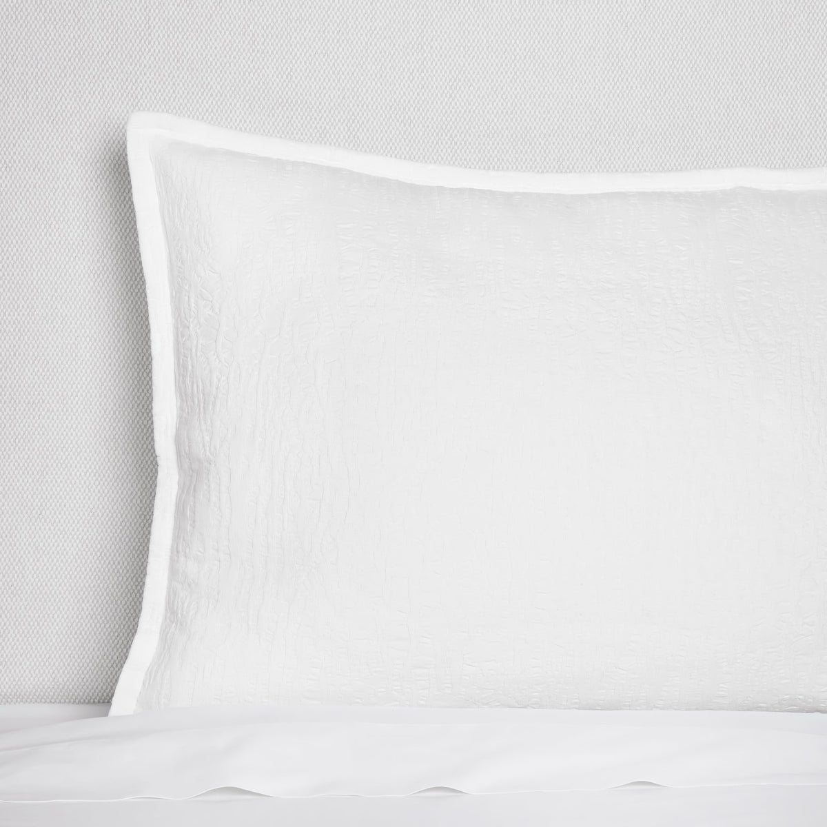 Closeup of Sferra Sabino Shams in White color