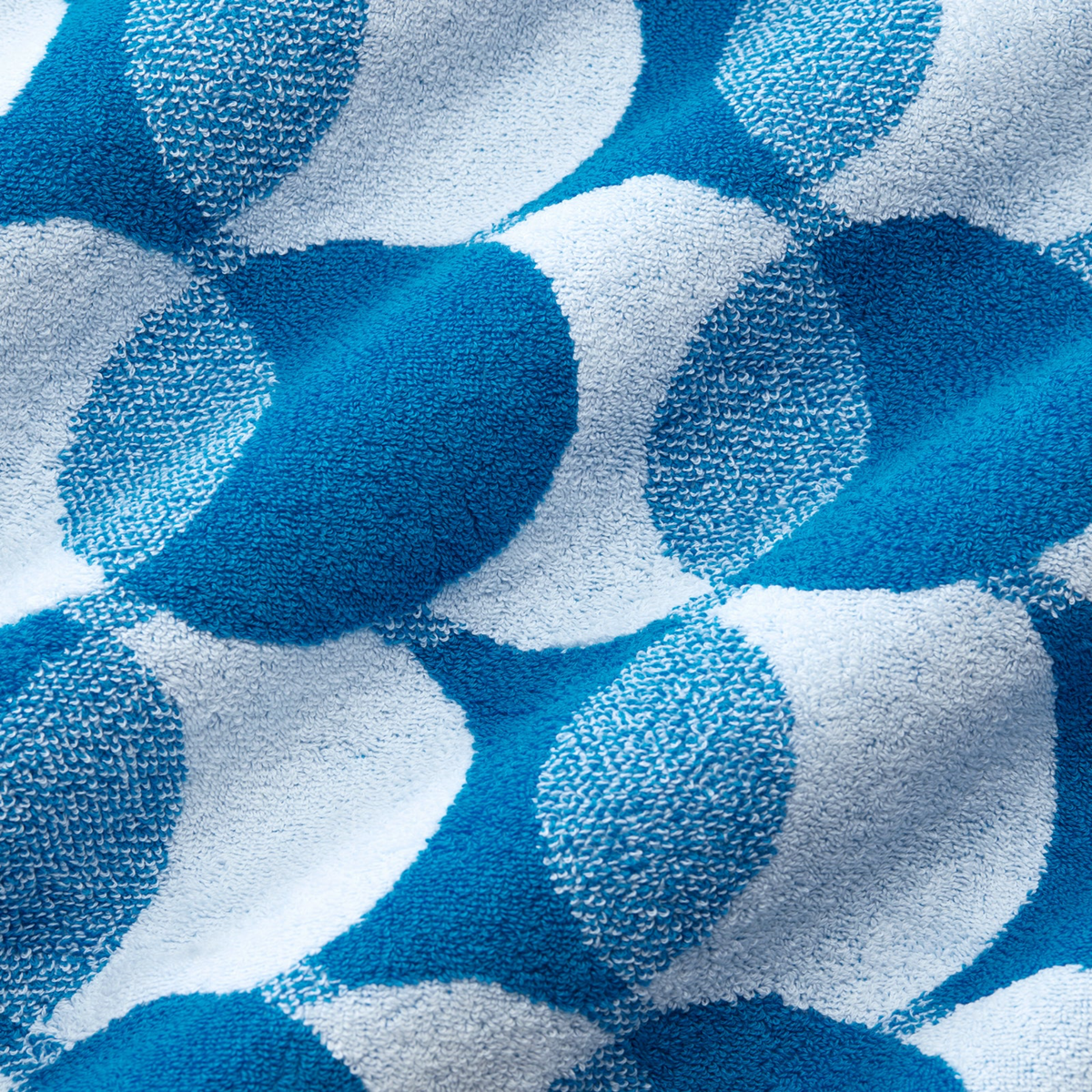 Fabric Closeup of Sferra Sorrento Beach Towels in Ocean Color