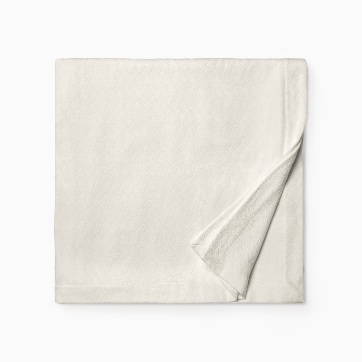 Folded Ivory Sferra Spinato Blanket