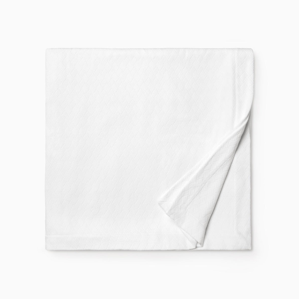 Folded White Sferra Spinato Blanket