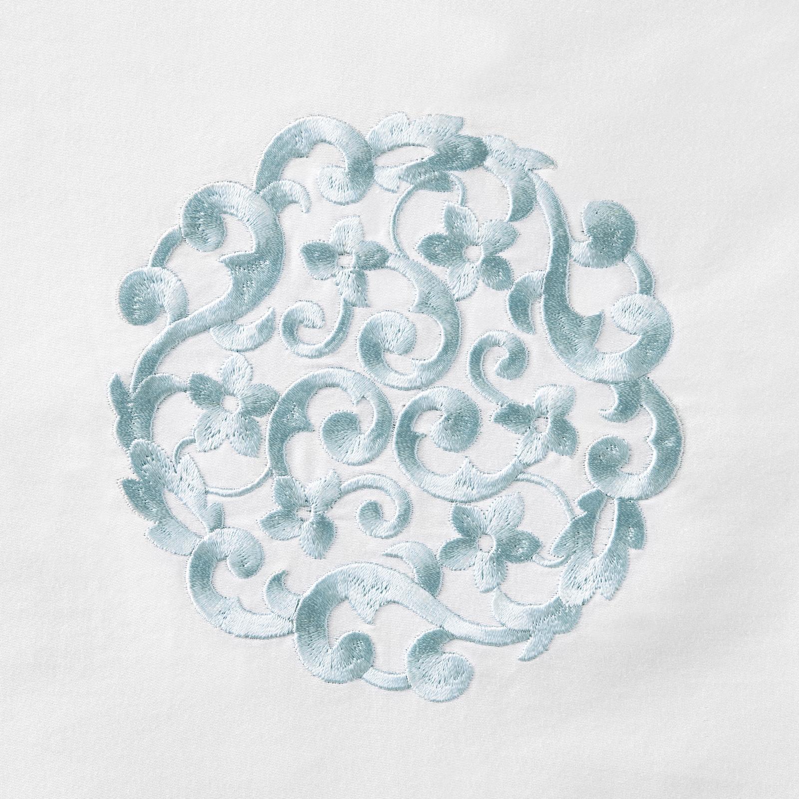 Silo Image of Sferra Storia Decorative Pillow in White/Poolside Color