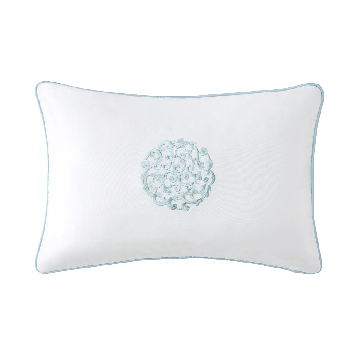 Silo Image of Sferra Storia Decorative Pillow in White/Poolside Color
