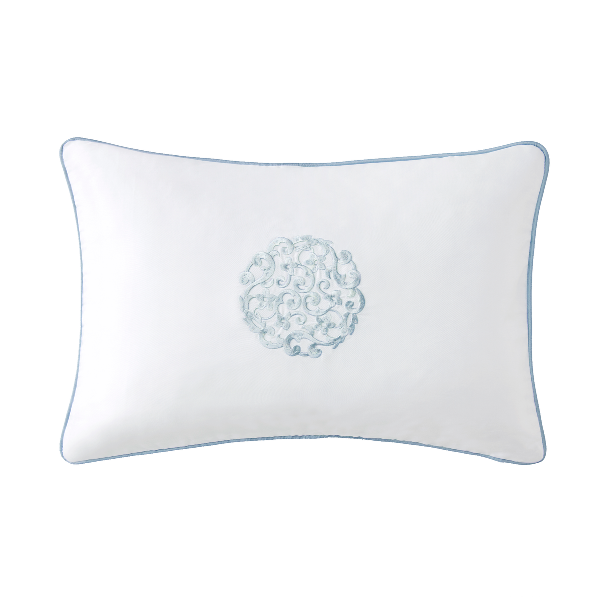 Silo Image of Sferra Storia Decorative Pillow in White/Sea Color