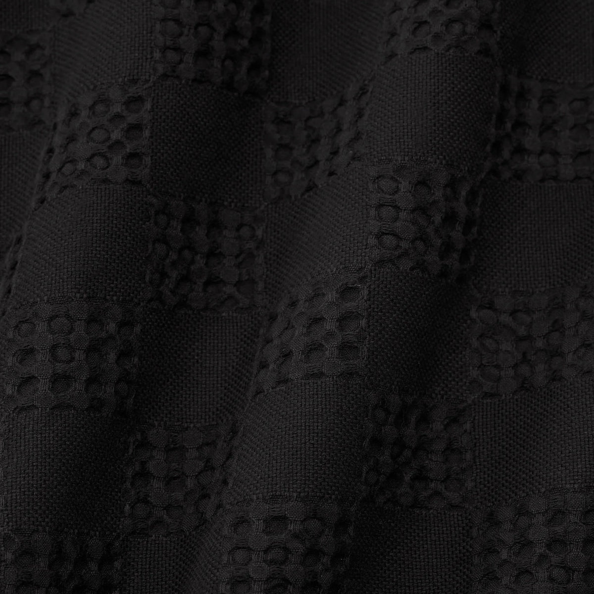 Swatch Sample of Sferra Straccio Kitchen Towel in Black Color