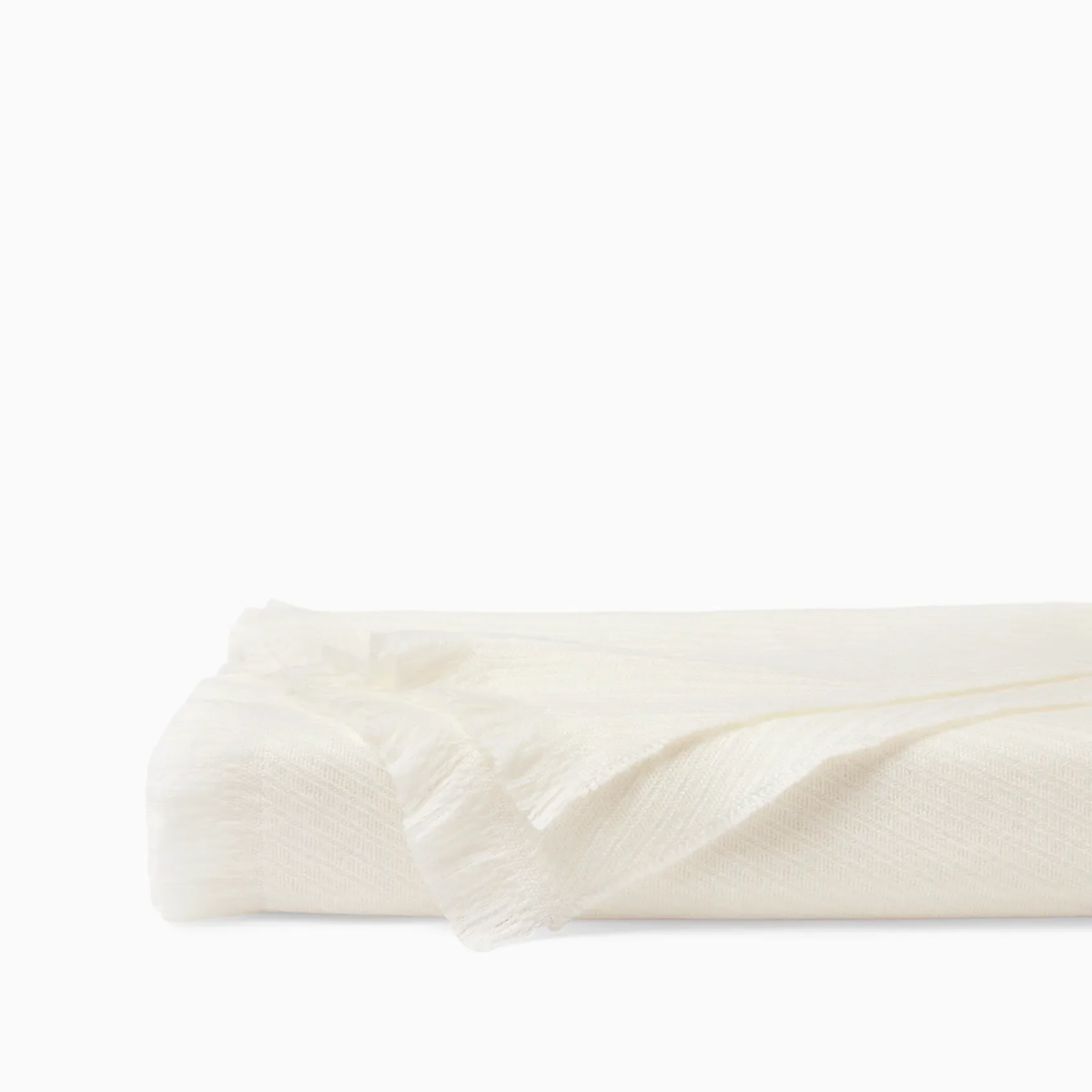 Detail view of Ecru Sferra Taormina Throw