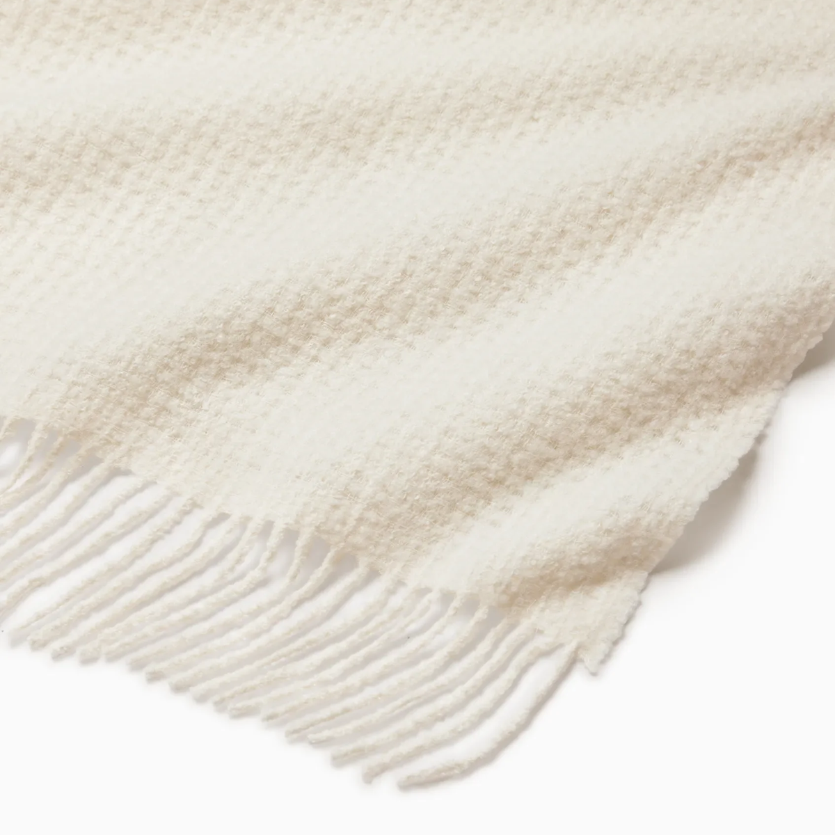 Detailed View of Sferra Terranova Throw in Ivory color