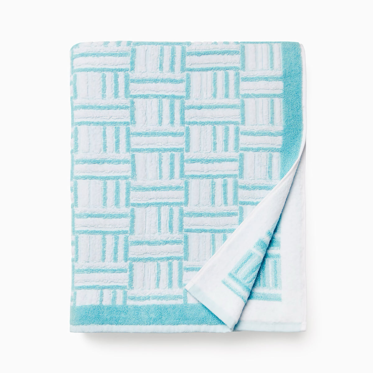 Folded Sferra Tirreno Beach Towels in Clearwater color