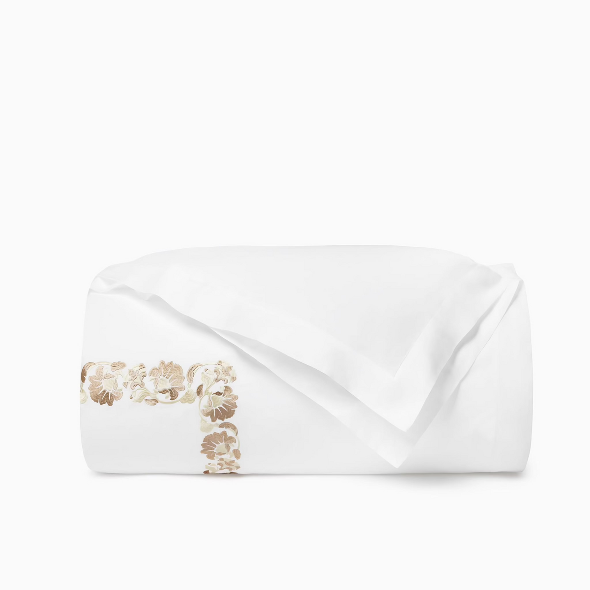 Duvet Cover of White and Sand Sferra Tralcio Bedding