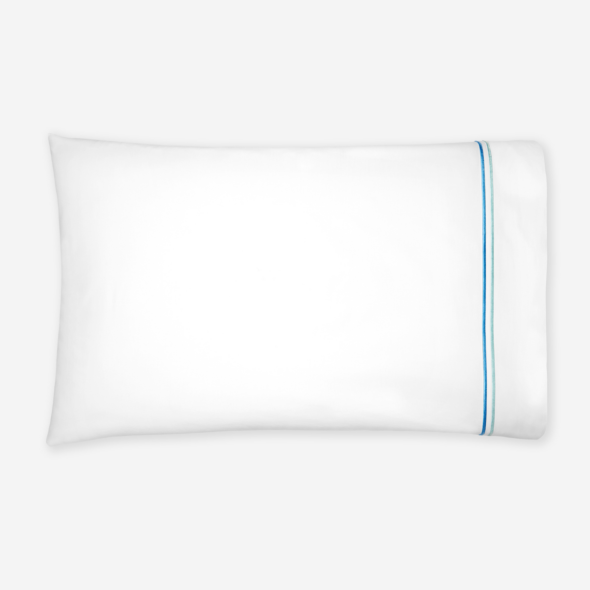 Sferra Tratto Bedding Silo of Pillowcase White/Clearwater