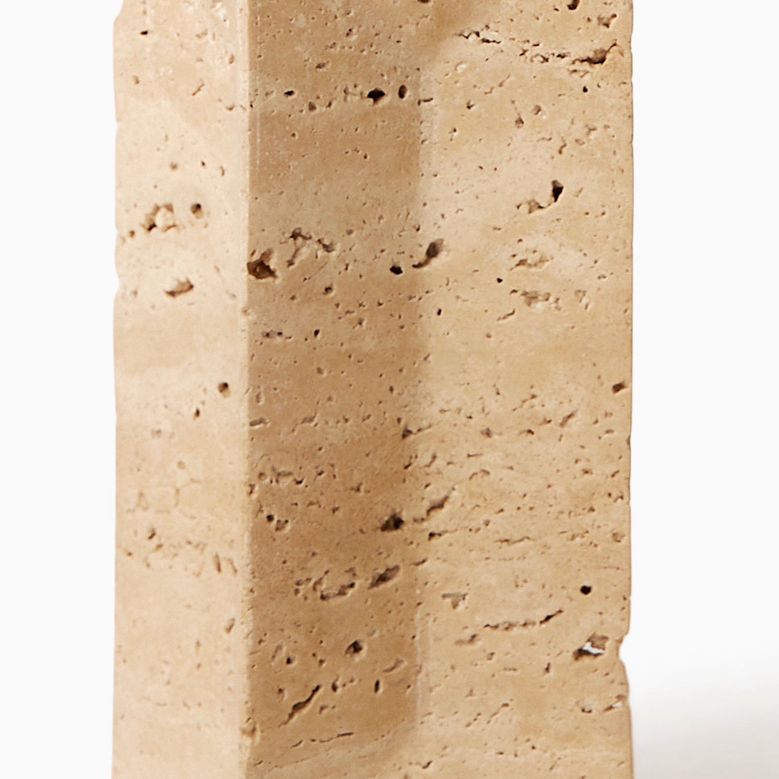 Set of Sferra Travertino Stone Candle Holder in Beige