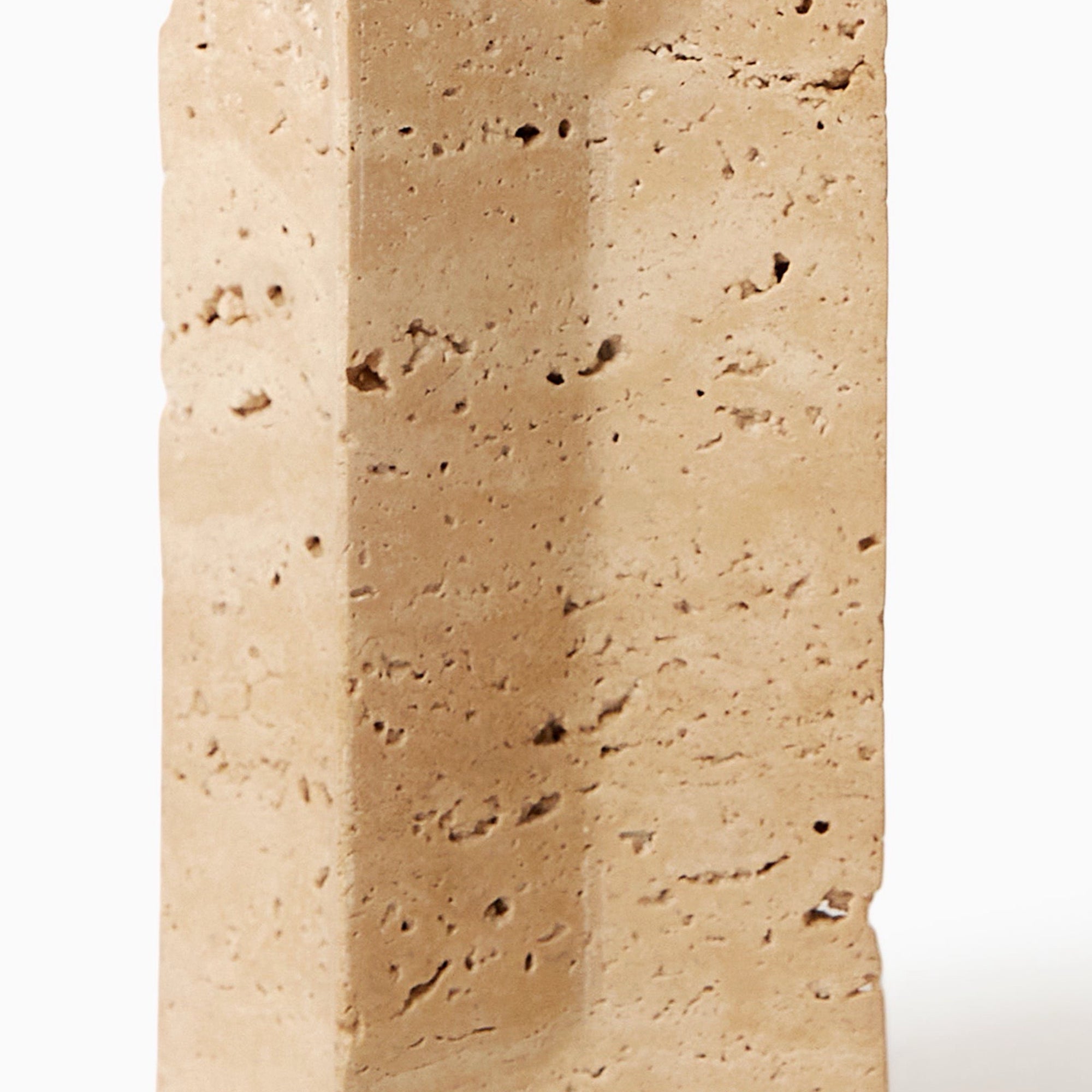 Set of Sferra Travertino Stone Candle Holder in Beige