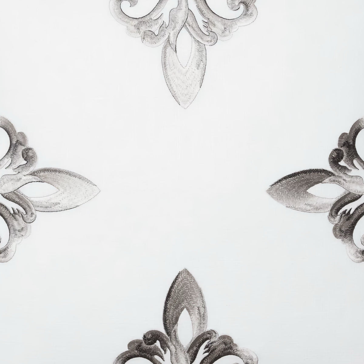 Swatch of Sferra Umbria Decorative Pillow in White and Gunmetal