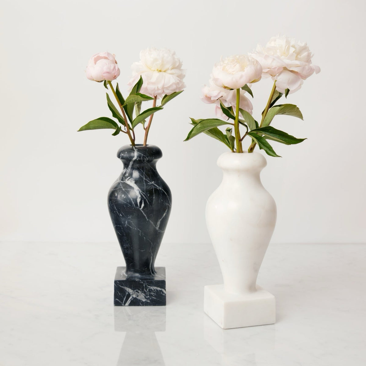 Sferra Vara Marble Pedestal Vase in two colors